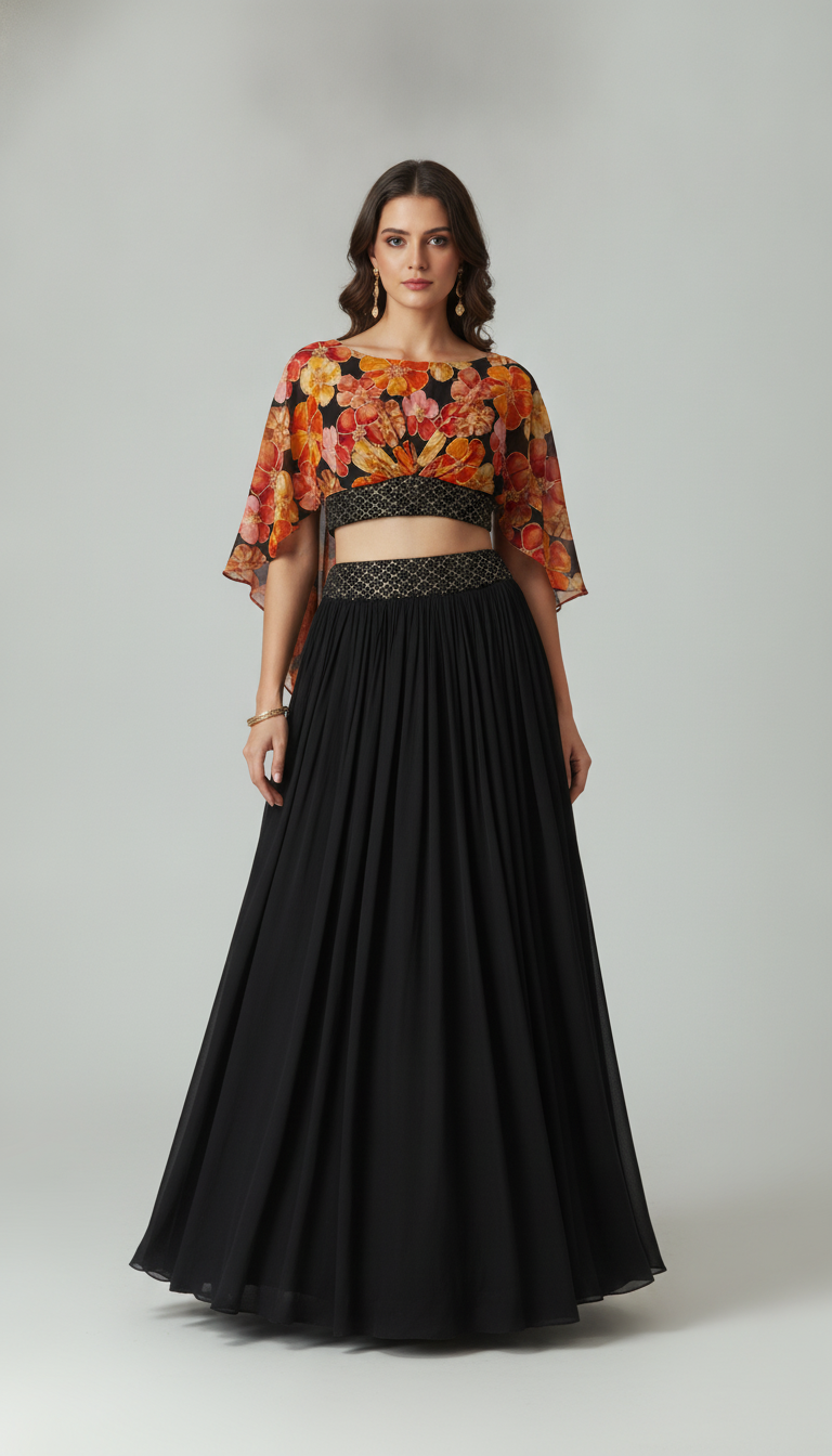 LADIES CROP TOP PRINTED LS